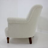 1940s 2-Seater Sofa in Sheepskin Fabric, Czechoslovakia