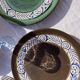 Pair of dishes or large plate in quimper sandstone vintage old art deco 1930