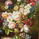 Nature morte signée avec des fleurs.