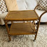 Vintage rattan trolley