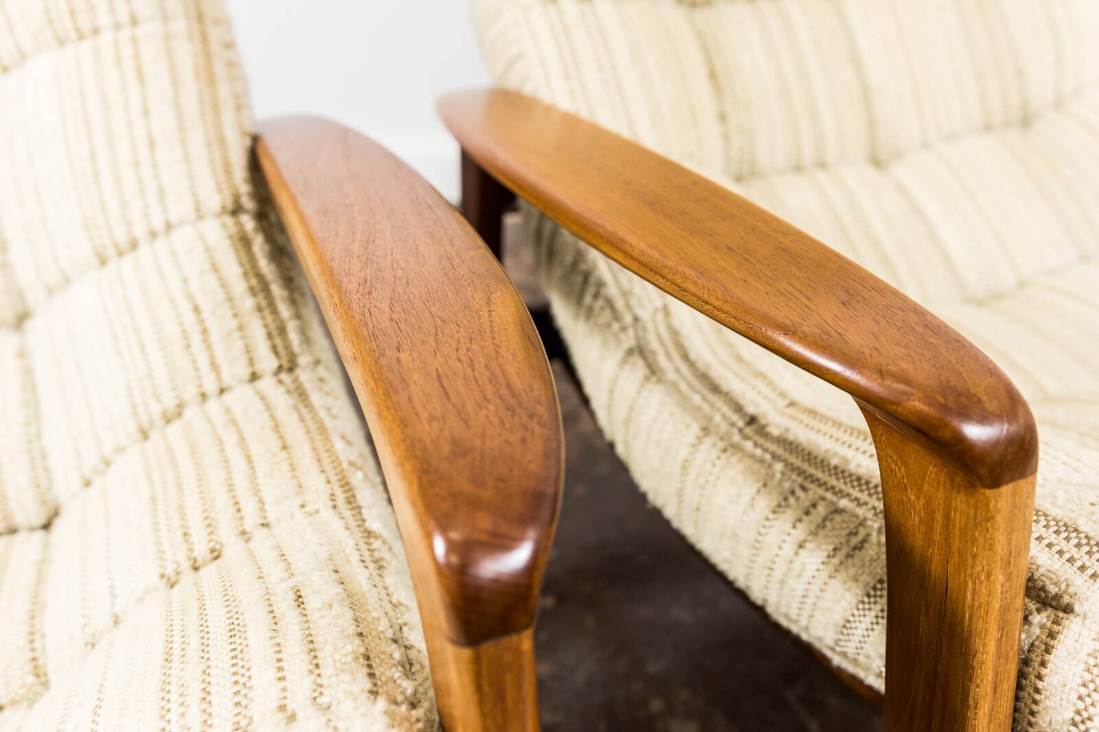 Pair of "Scoope" Lounge Chairs by R. Huber 1960's