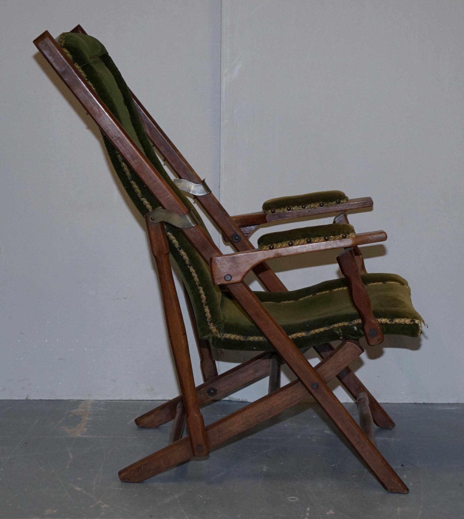 Pair of Victorian military folding chairs