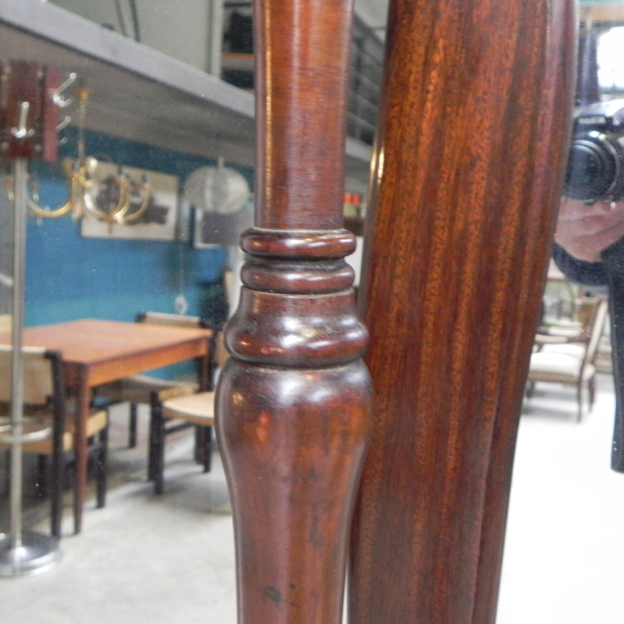 Large mahogany Art Nouveau mirror 178x220cm