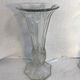 Pair of antique Art Deco style vases in moulded glass and vintage decoration