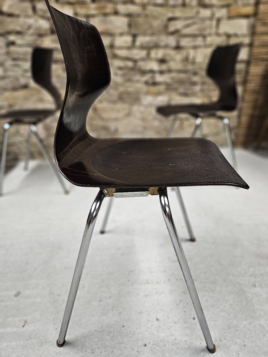 Lot 4 chaises
Flötotto pagwood 1960"