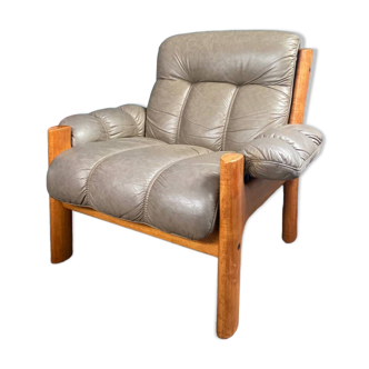 Ekornes ‘Montana’ mid century leather armchair