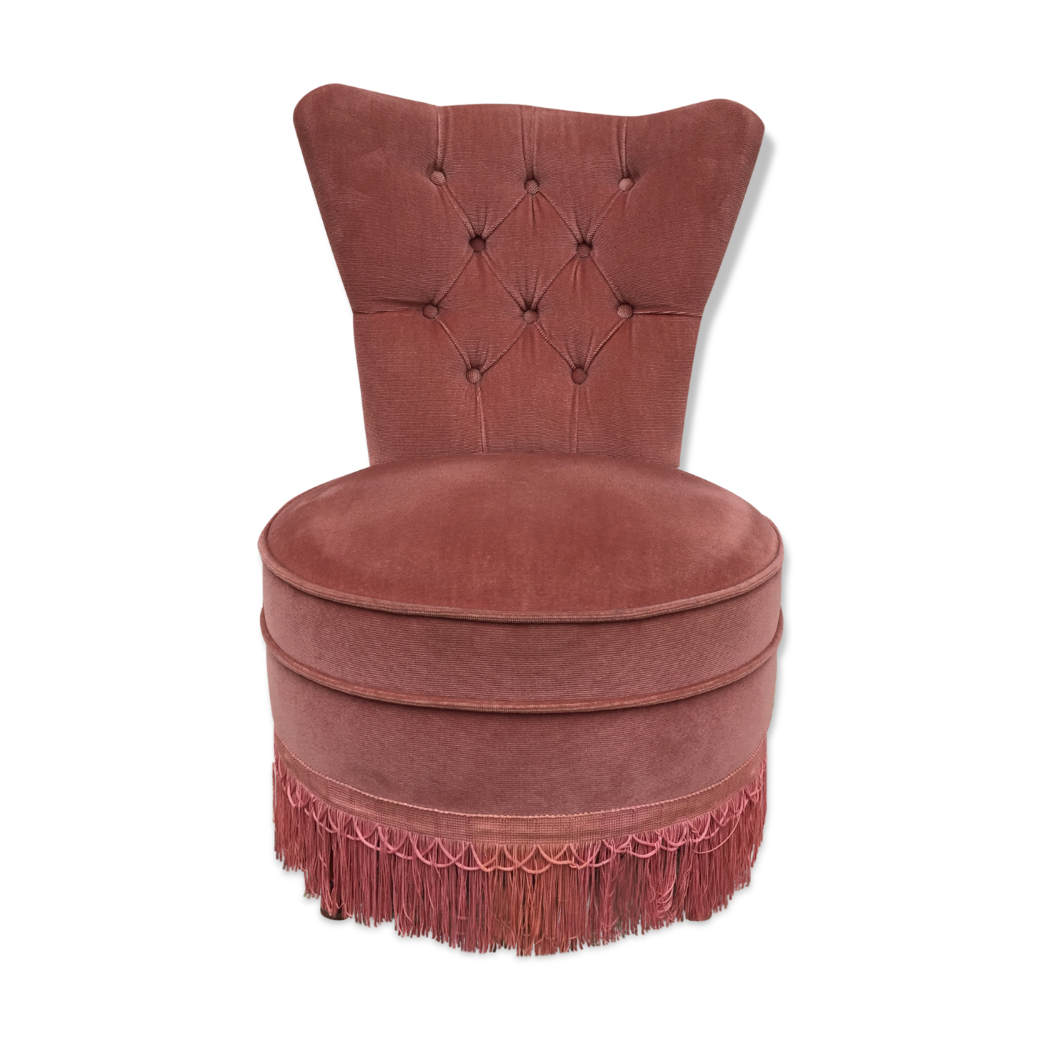 Fauteuil crapaud capitonné