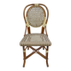Chaise de bistrot en bois courbé rotin et bambou