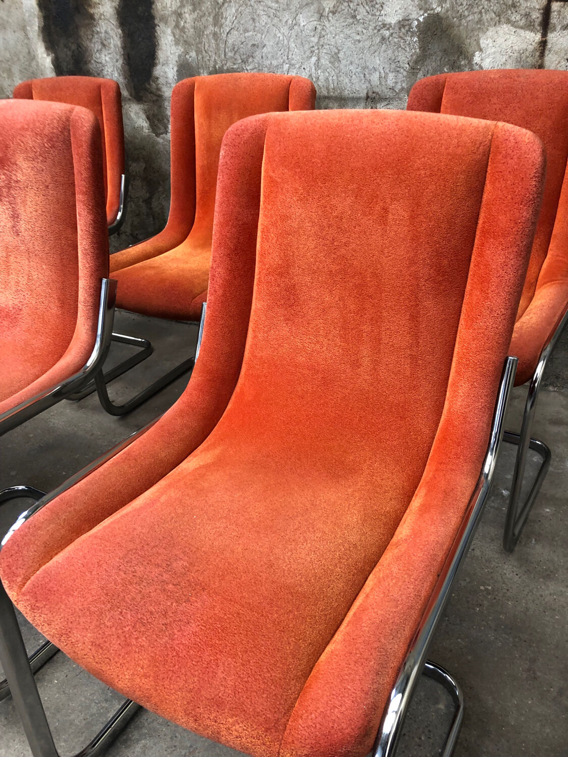 Vintage Willy Rizzo Chairs Circa 1970
