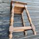 Antique solid oak stool: vintage