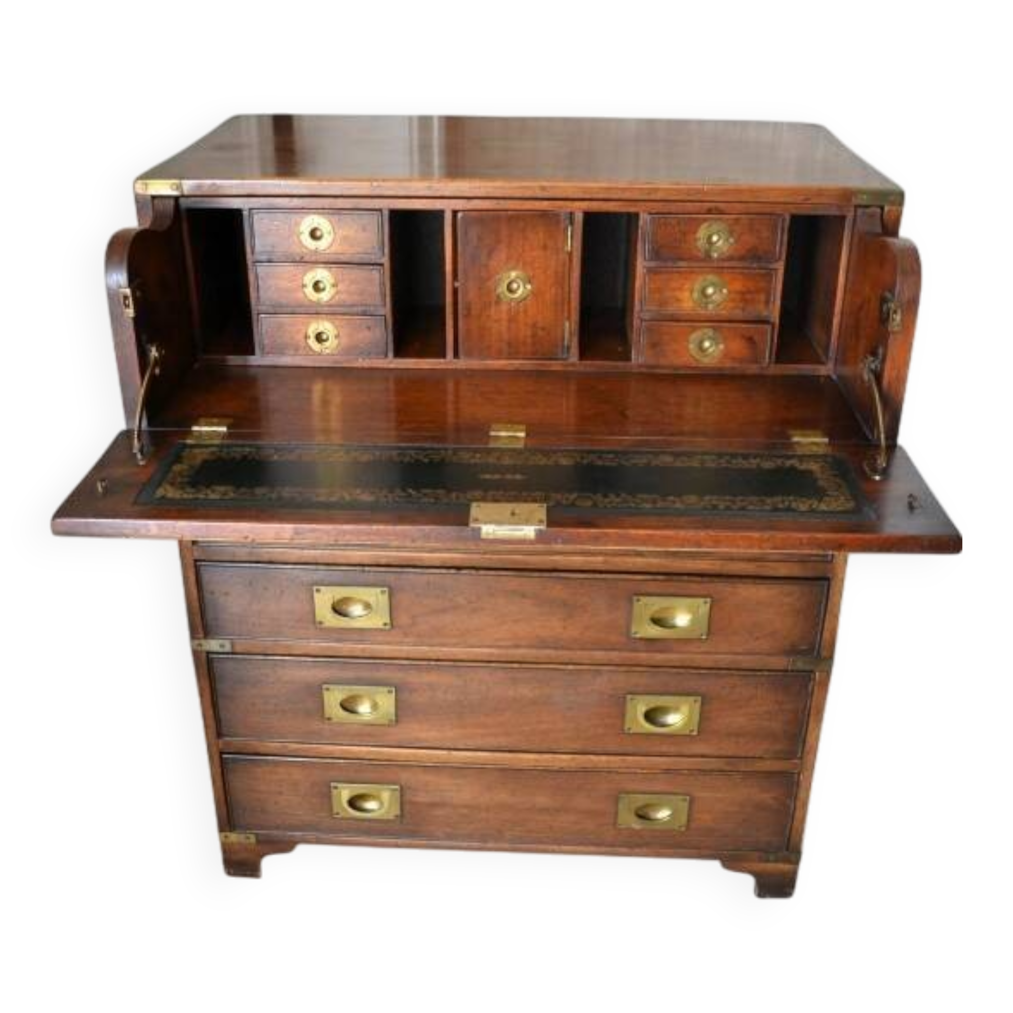 commode/secrétaire campagne militaire victorienne