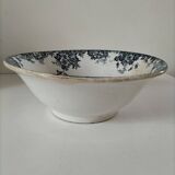 Antique salad bowl from Moulin des Loups, blue Marie-Louise pattern