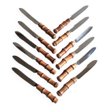 60' bamboo handle meat knives