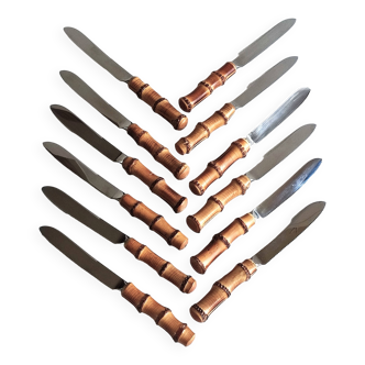 60' bamboo handle meat knives