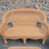 Salon en rotin 1950