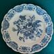 Plat vintage en faïence anglaise Ridgway, modèle "windsor" bleu