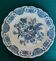 Plat vintage en faïence anglaise Ridgway, modèle "windsor" bleu