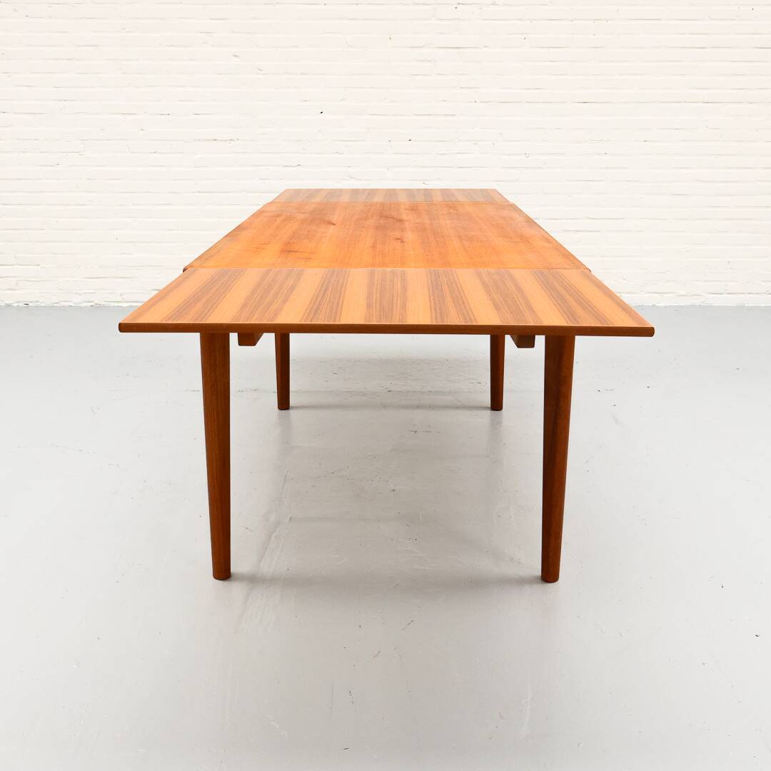 Table à manger extensible en teck danoise par brdr furbo années 1960