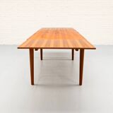 Danish extendable teak dining table by brdr furbo 1960s