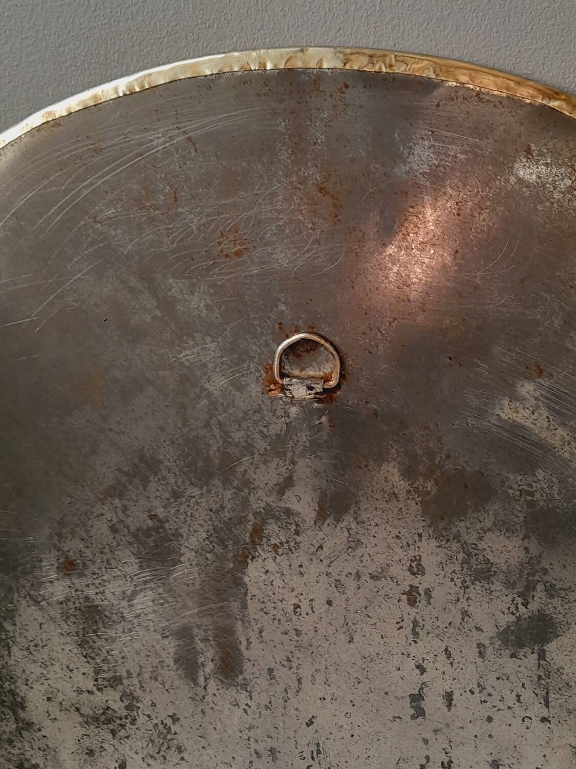 Round metal mirror, 39x39cm, 1970