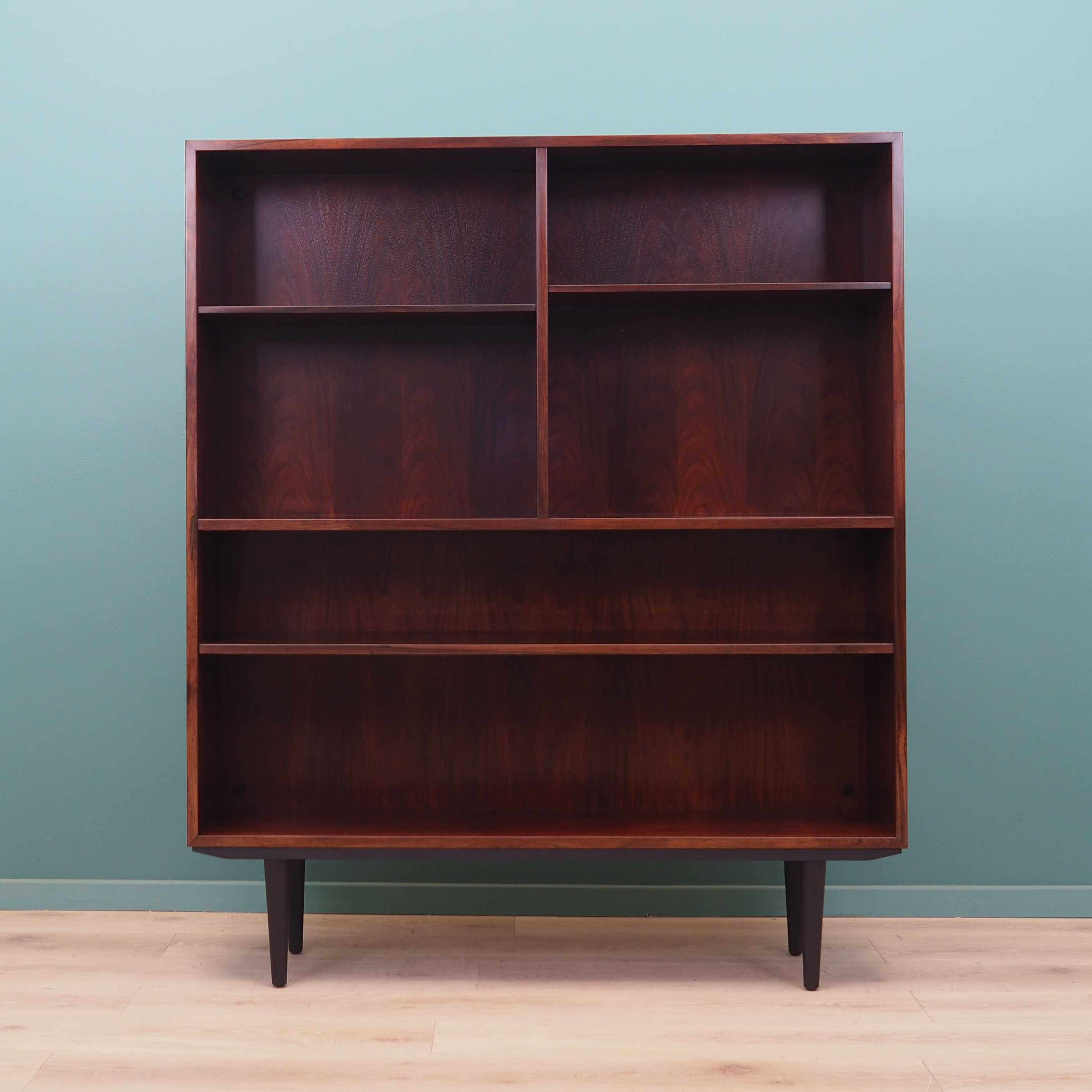 Rosewood bookcase, Danish design, 1960s, manufactured by Omann Jun