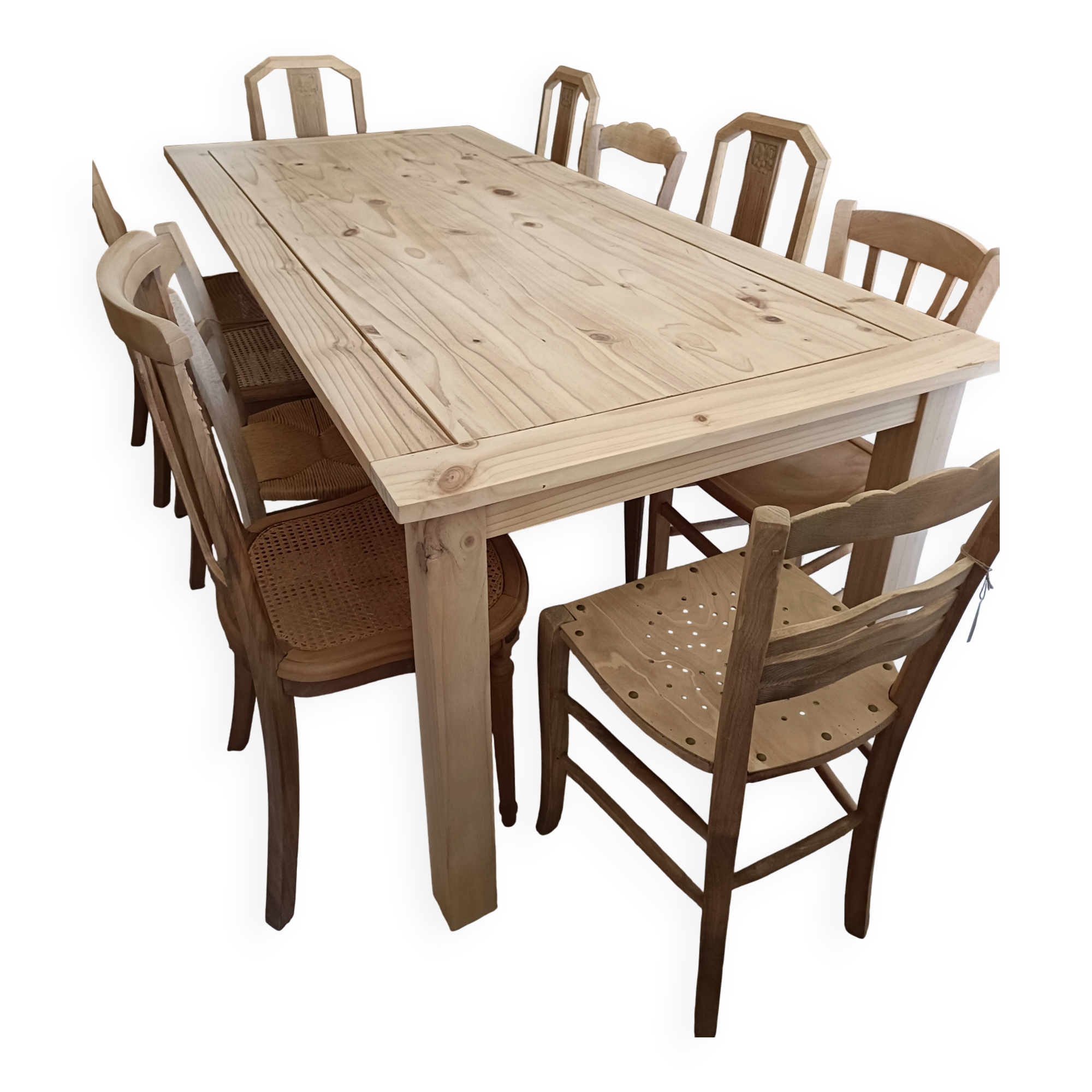 Renovated rectangular dining table