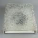 60s 70s ice glass flush mount ceiling lamp by Kaiser Leuchten Germany