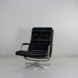 Fabricius and Kastholm black leather lounge chair FK 85 for Kill International