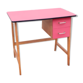 Bureau d'enfant ancien bois pieds compas vintage xxeme
