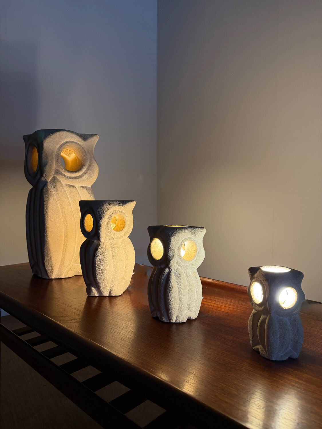 Ensemble de lampes à poser « Hibou » – attribué à Albert Tormos – Pier