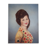 Oil painting on canvas woman, painting signed F. Rambaud