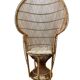 Emmanuelle Vintage Wicker Peacock Lounge Chair