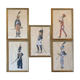 Paintings xix° portraits miltaire gouache uniform on ingres paper (cf. hergé)