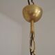 French Vintage Gold Effect Metal-Crystal 3 Light Chandelier Glass Bobeches