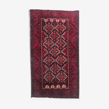 Vintage Afghan handmade rug - 100x183 cm