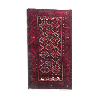 Vintage Afghan handmade rug - 100x183 cm