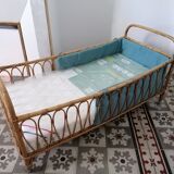 Lit berceau bébé rotin