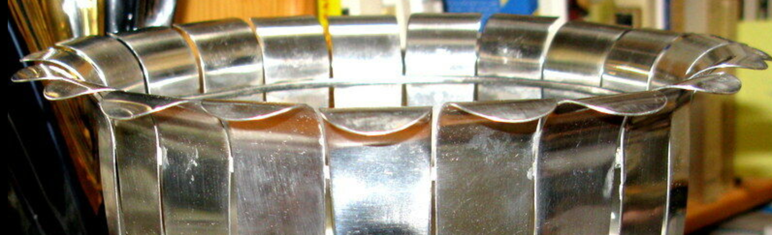 Vintage stainless steel pot cache