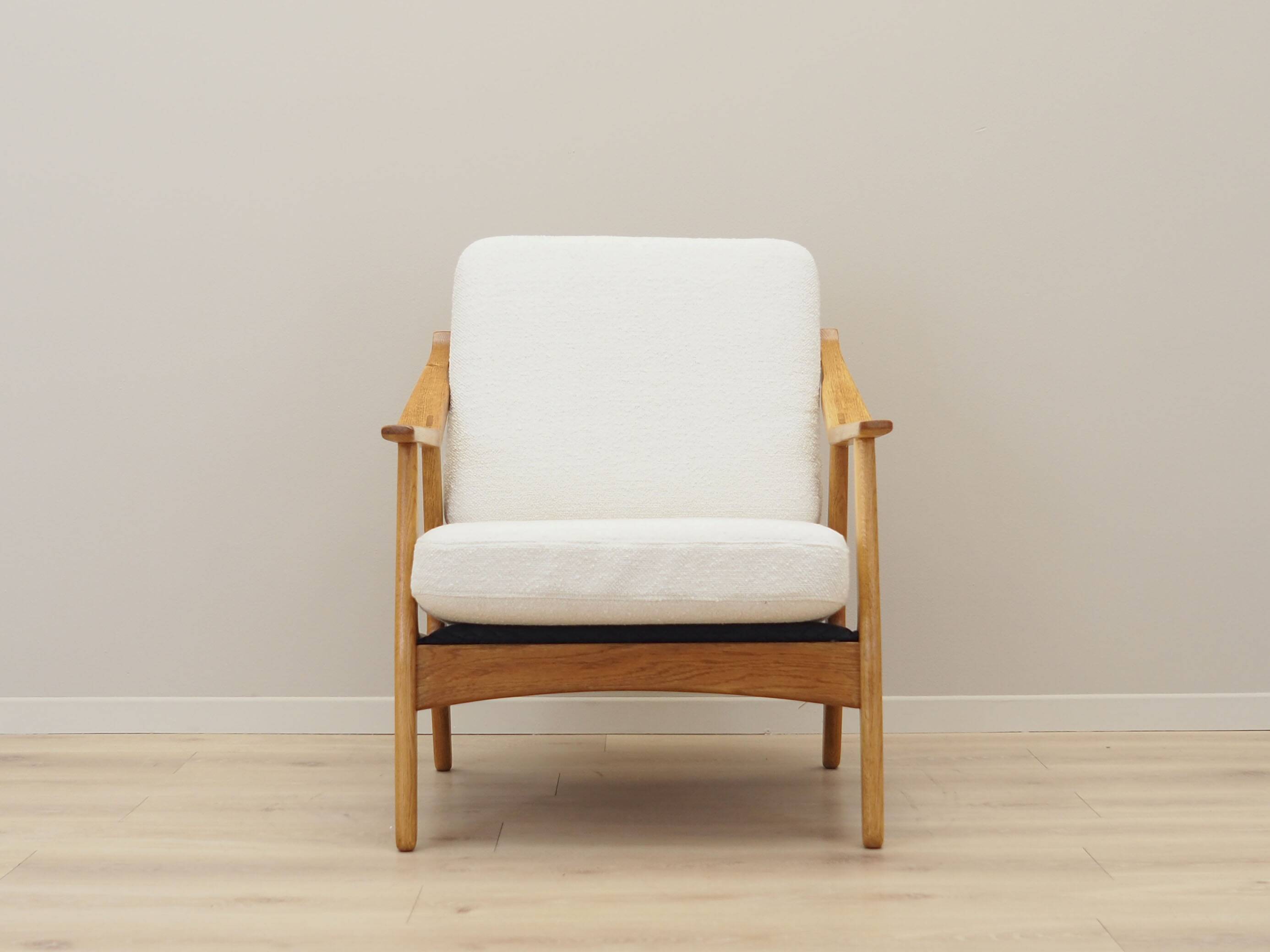 Oak armchair, Danish design, 1960s, designer: H. Brockmann Petersen, production: Randers Møbelfabrik