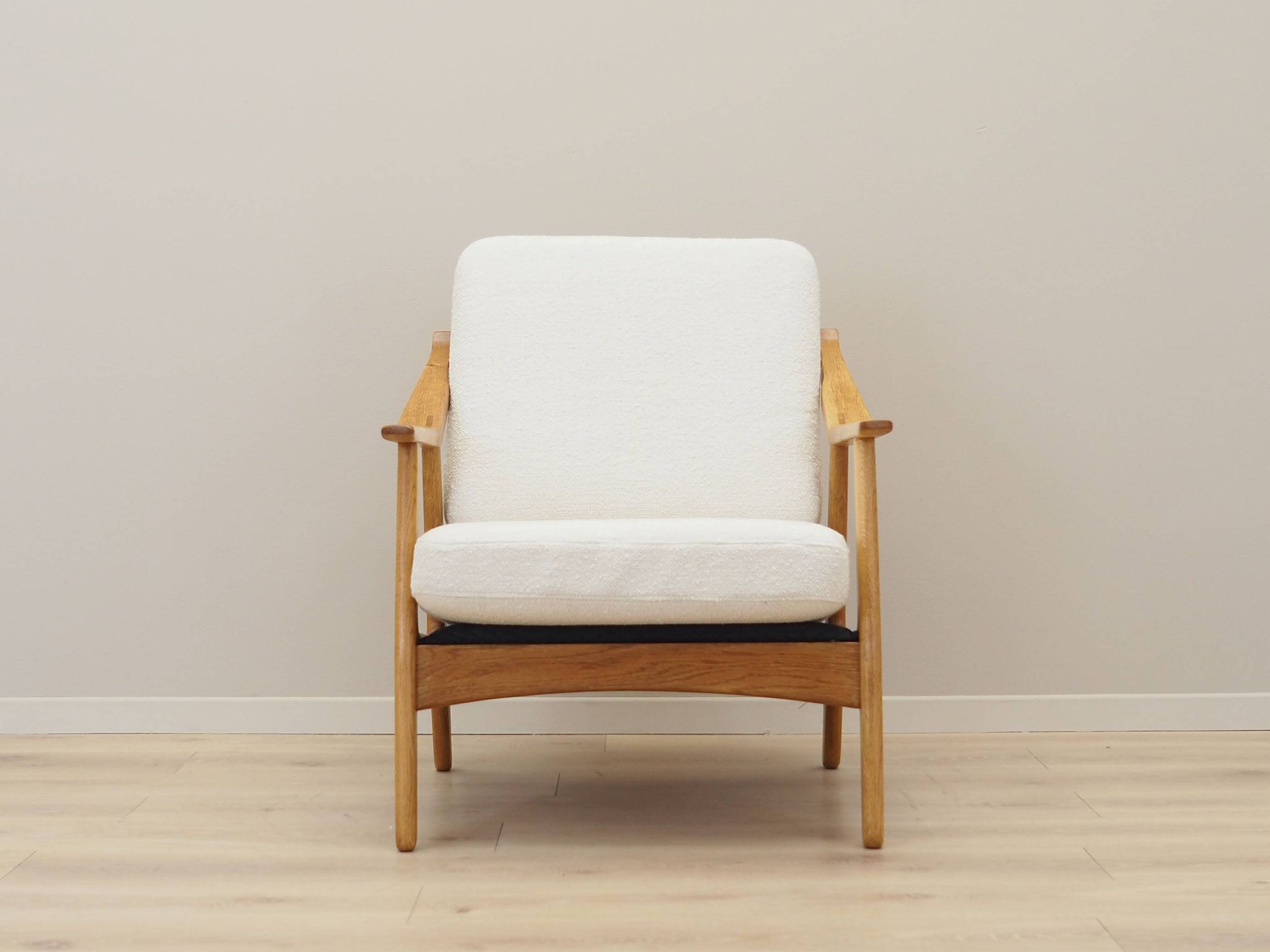 Oak armchair, Danish design, 1960s, designer: H. Brockmann Petersen, production: Randers Møbelfabrik