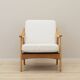 Fauteuil en chêne, design danois, années 1960, designer : H. Brockmann Petersen, production : Randers Møbelfabrik