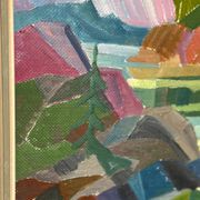 Swedish Oil on Canvas – “Autumn Landscape” by Ulf Tedenstig (1937–1999