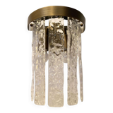 Hammered strips “listelli” murano glass belt wall sconces