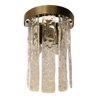 Hammered strips “listelli” murano glass belt wall sconces