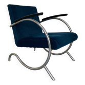 Fauteuil Bauhaus Art Déco en Acier Tubulaire par Jan Schröfer pour Ahrend De Cirkel, 1920s