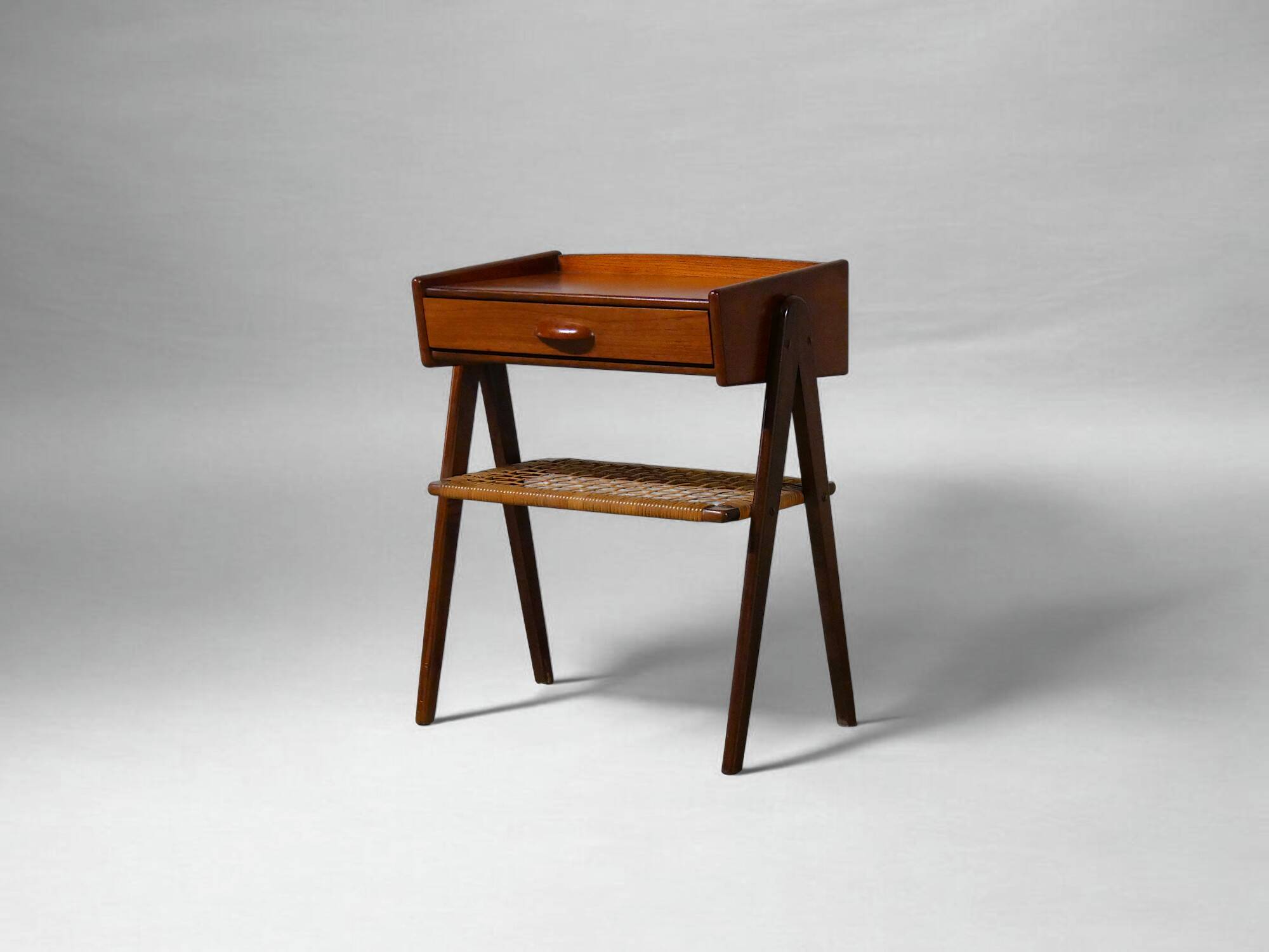 Danish bedside table in teak by Soren Rasmussen - Vintage 1960