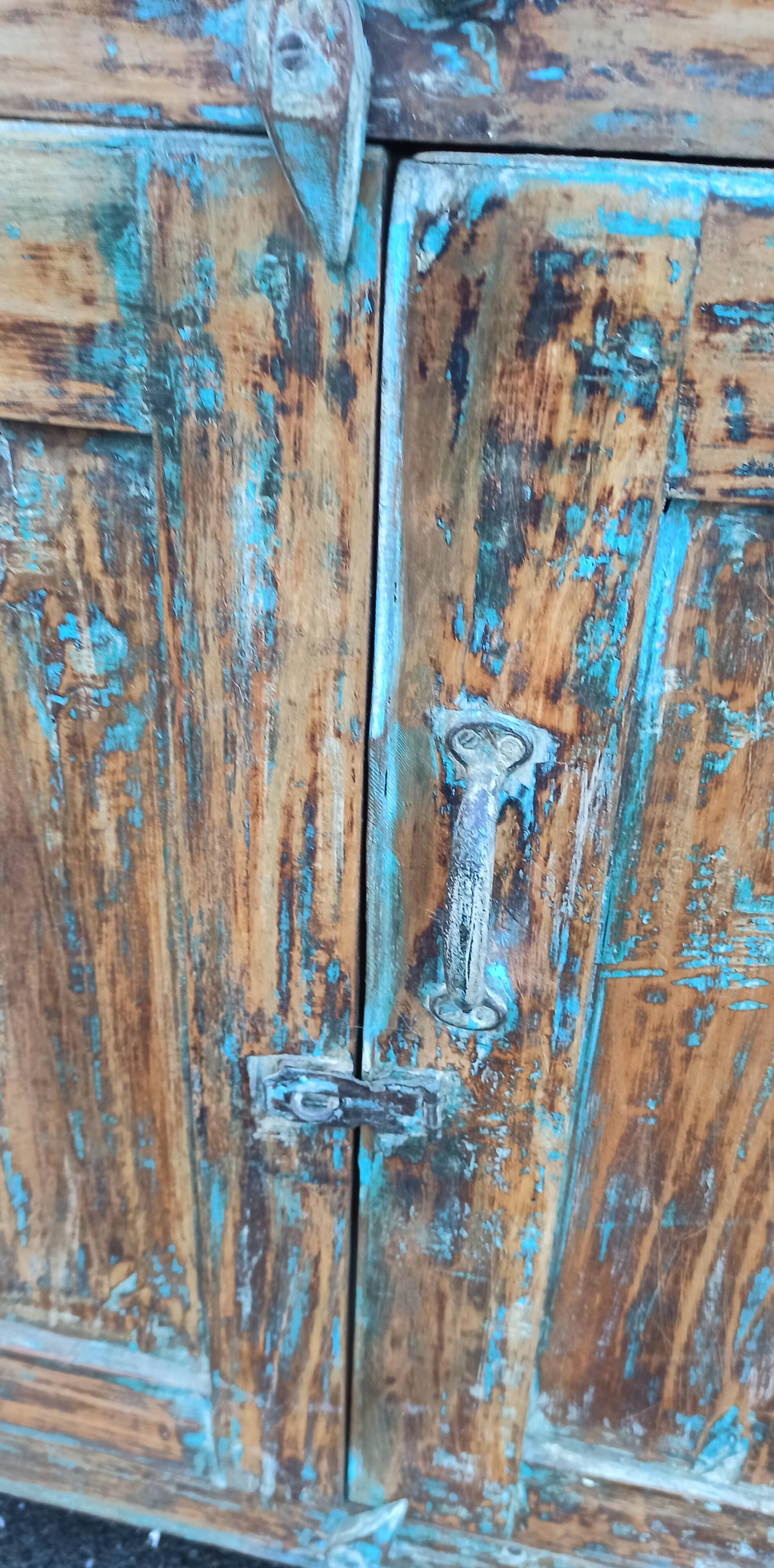 Old wooden cabinet with 4 doors
