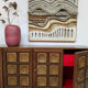 Vintage brutalist sideboard credenza Gerhard Bartels 'Cubism'