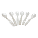 Ensemble de six cuillères à caviar, nacre blanche, Thaïlande, années 1980.