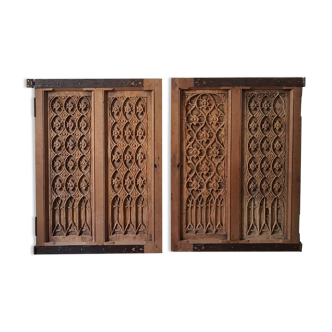 Pair of carved old doors